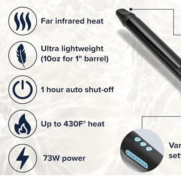 BIO IONIC Long Barrel Styler, 1" Curling Iron w/Moisture Heat Technology- NEW! - Picture 8 of 8
